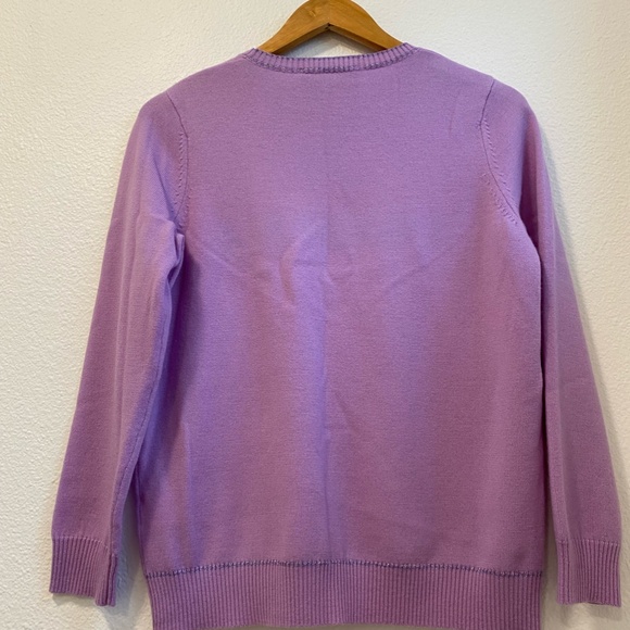 Pringle of Scotland Lilac Merino Wool LOVE Sweater Top - Picture 6 of 9